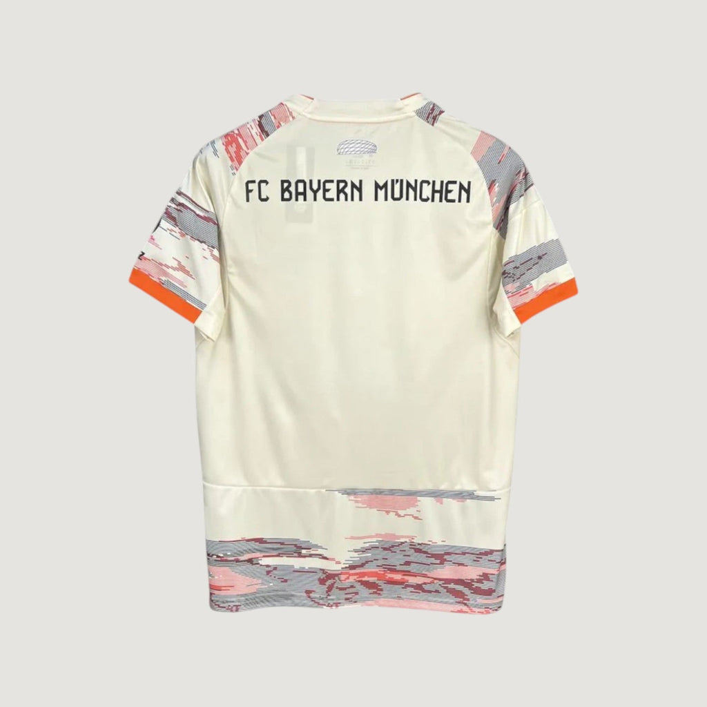 BAYERN MUNICH – MAILLOT EXTÉRIEUR 25/26 - CRÈME, GRIS & ORANGE