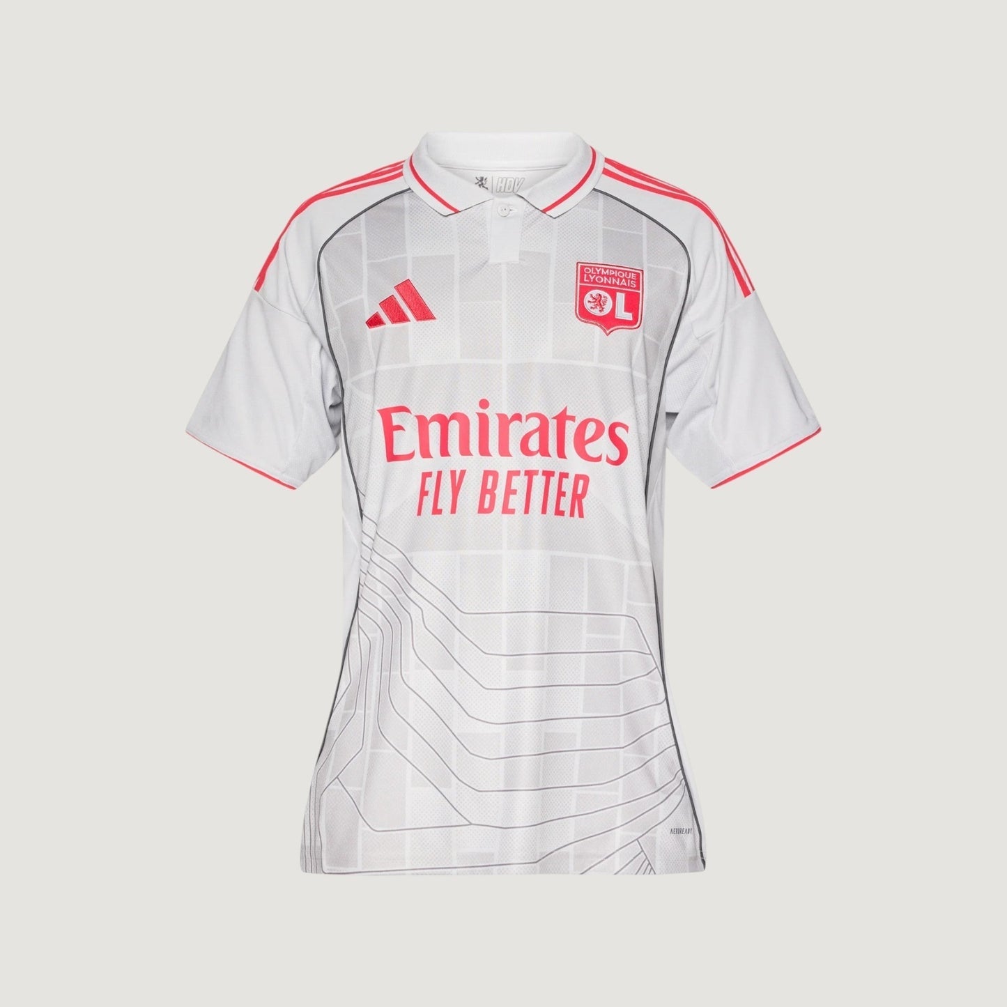 OLYMPIQUE LYONNAIS – MAILLOT EXTÉRIEUR 25/26 – GRIS & ROSE