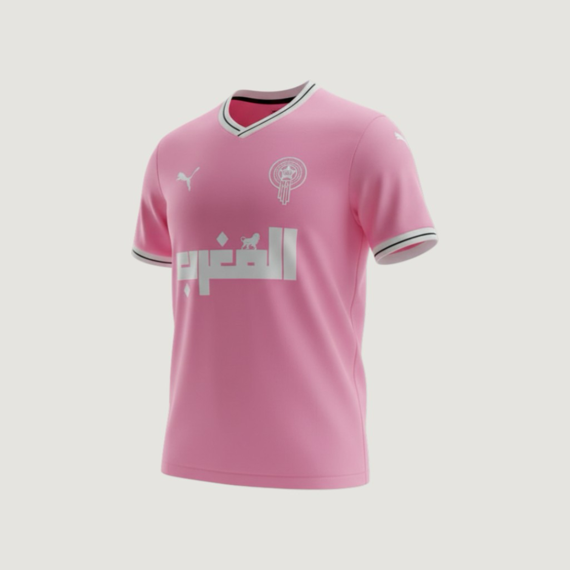 MAROC – MAILLOT CONCEPT 2025-26 – ROSE, BLANC